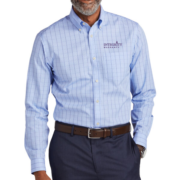 Brooks Brothers® Wrinkle-Free Stretch Patterned Shirt (BB18008) Thumbnail