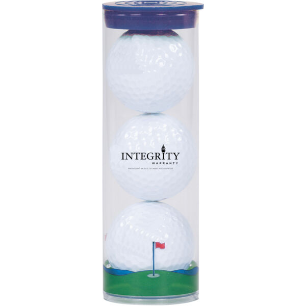 3 Ball Clear Tube With Wilson Chaos Golf Balls Thumbnail